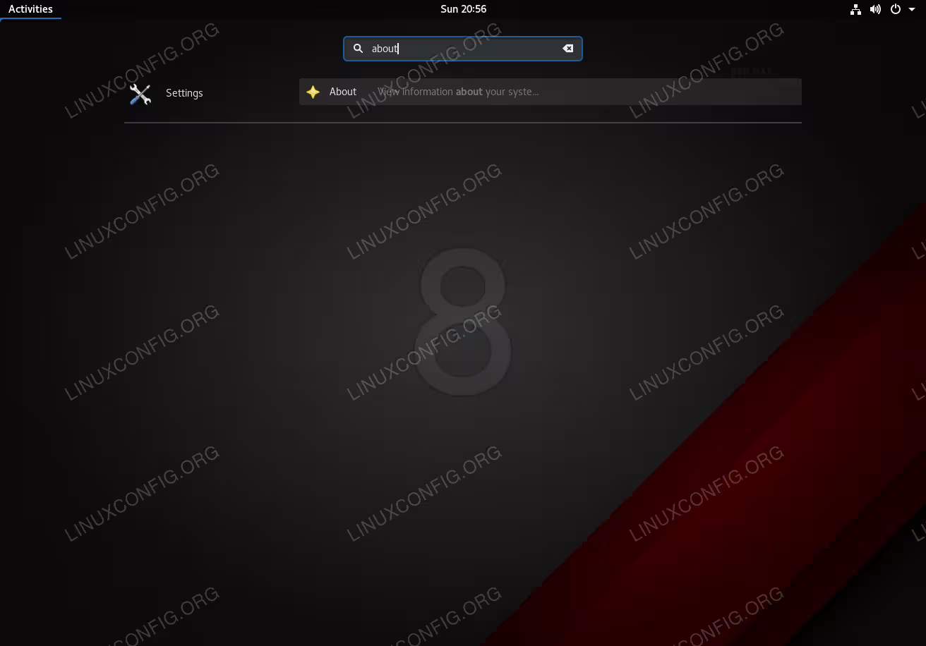 Find about to reveal redhat version.