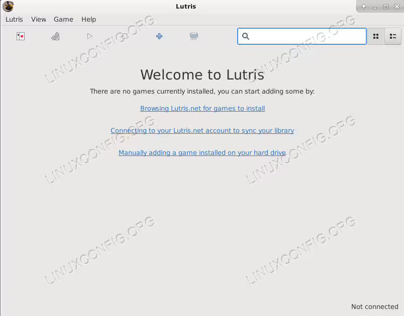 Sign in to Lutris on Debian