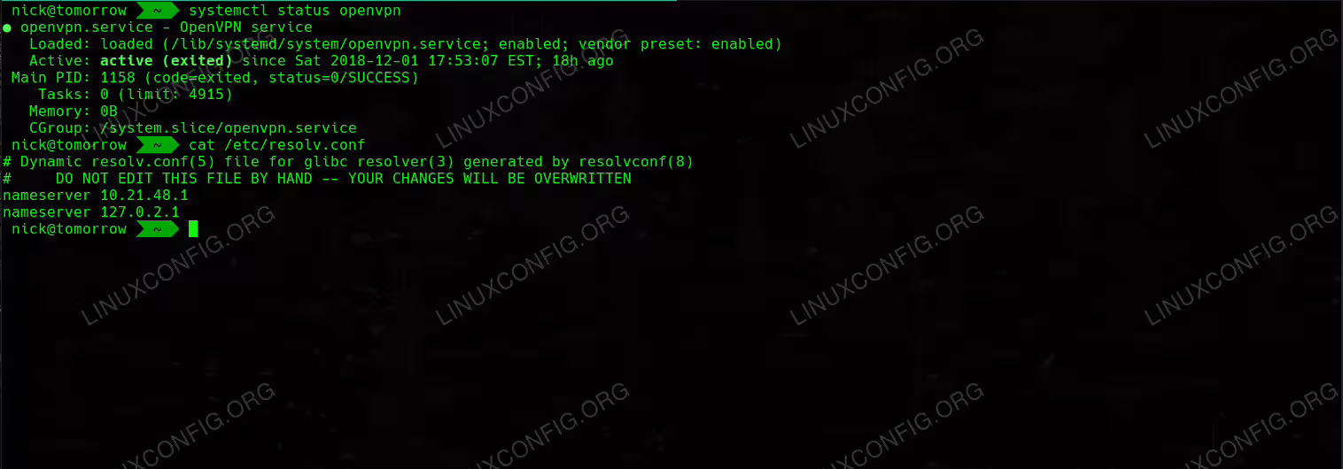 OpenVPN Client as a Service on Debian.