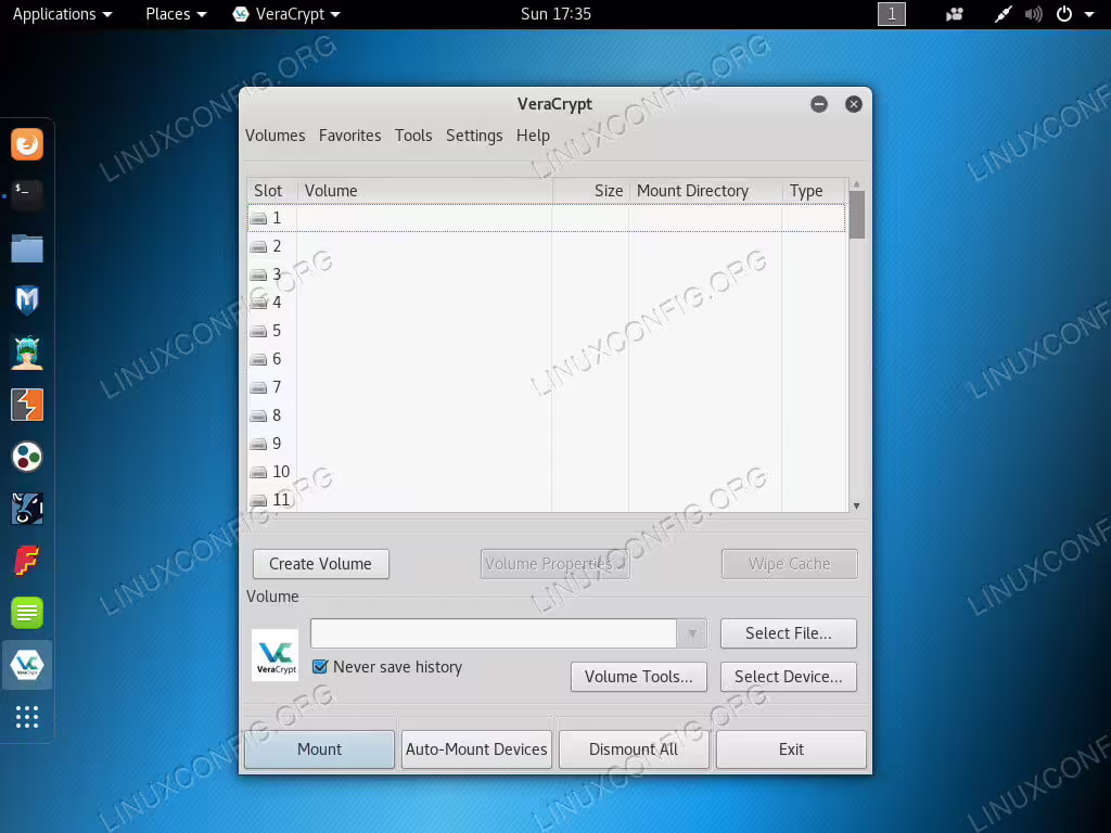 VeraCrypt on Kali Linux.