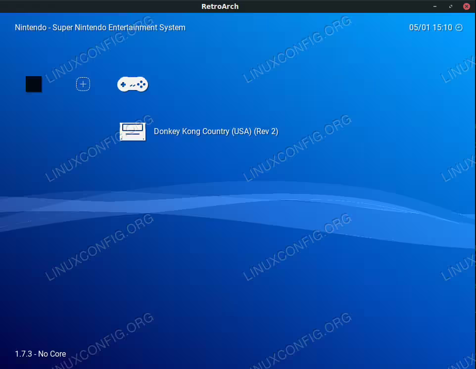 Start a Game on RetroArch