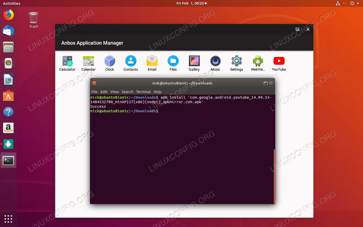 Install An App on Anbox