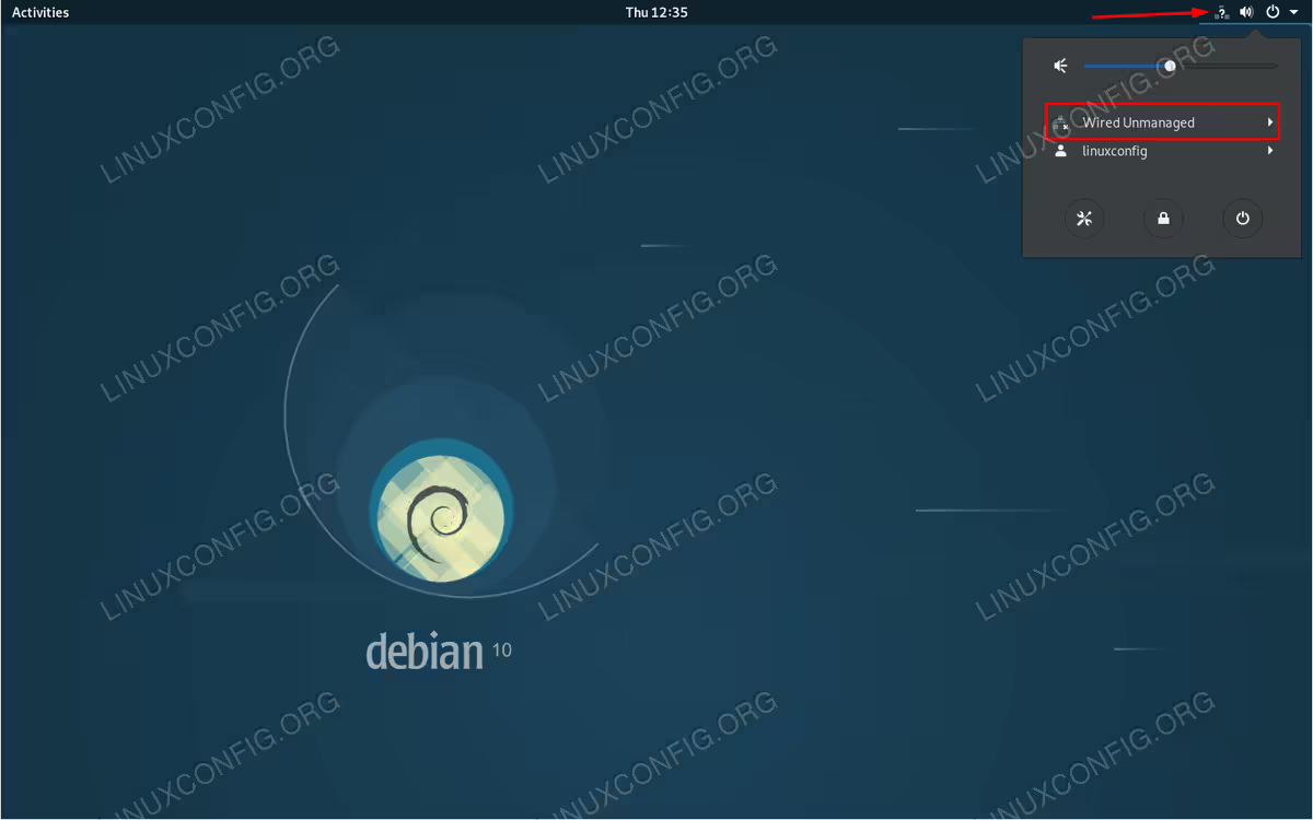 Unmanaged network on Debian Linux