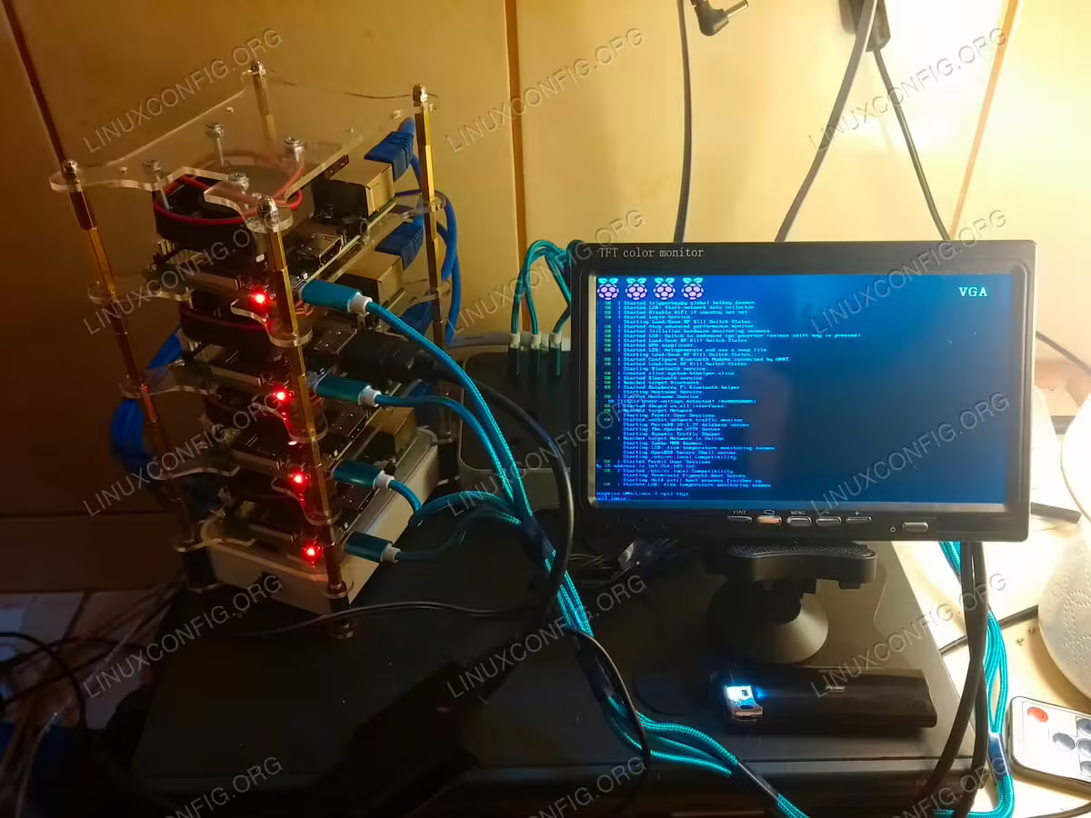 Your cluster should look something like this after you install Raspbian Lite.