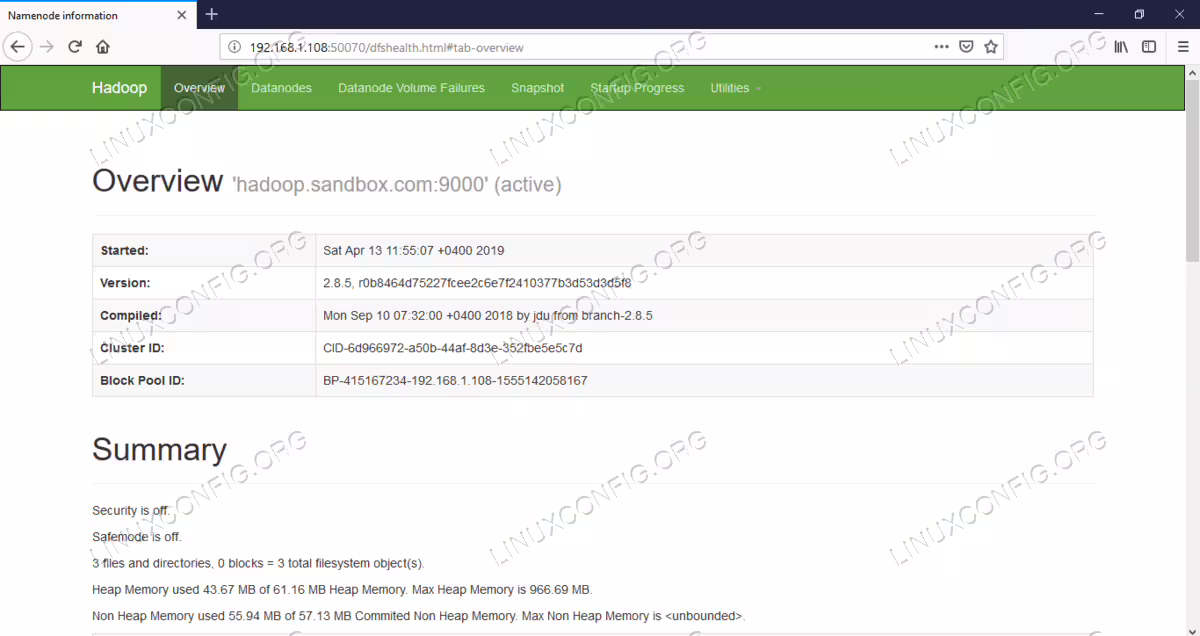 Namenode Web User Interface