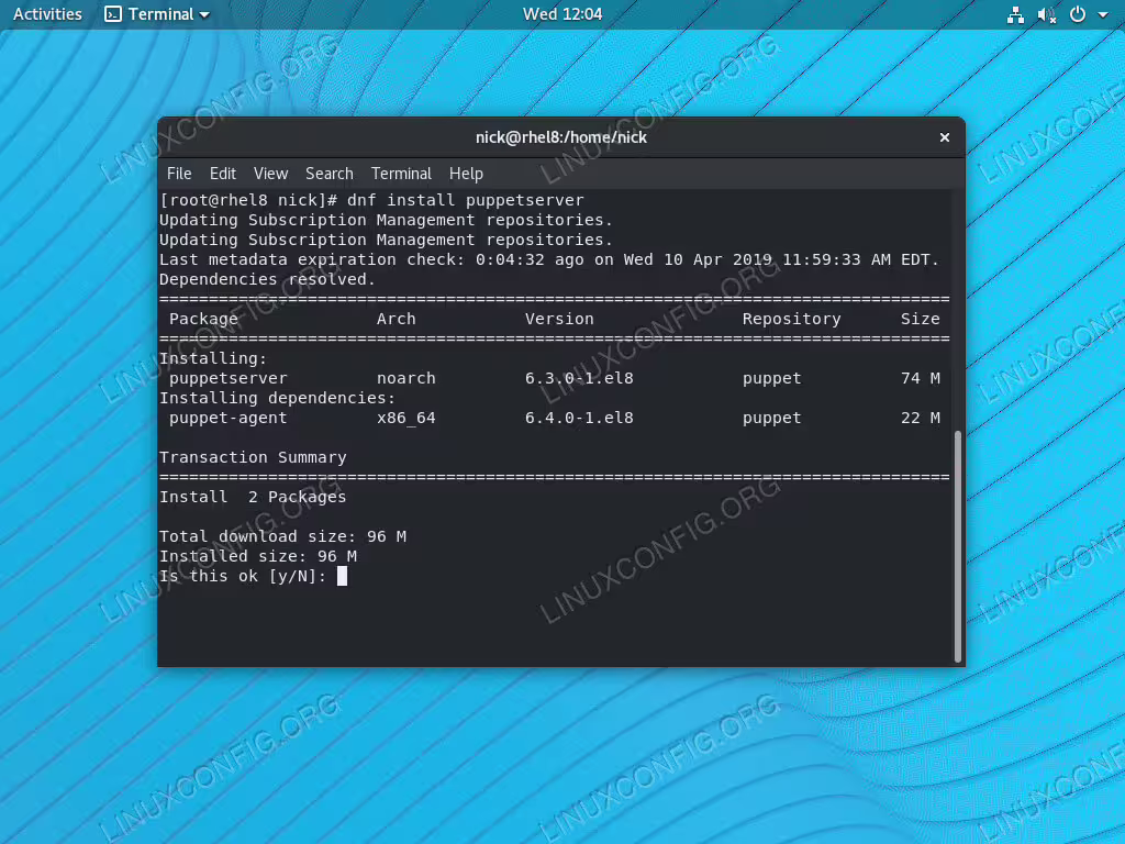 Install Puppet Server on RHEL 8