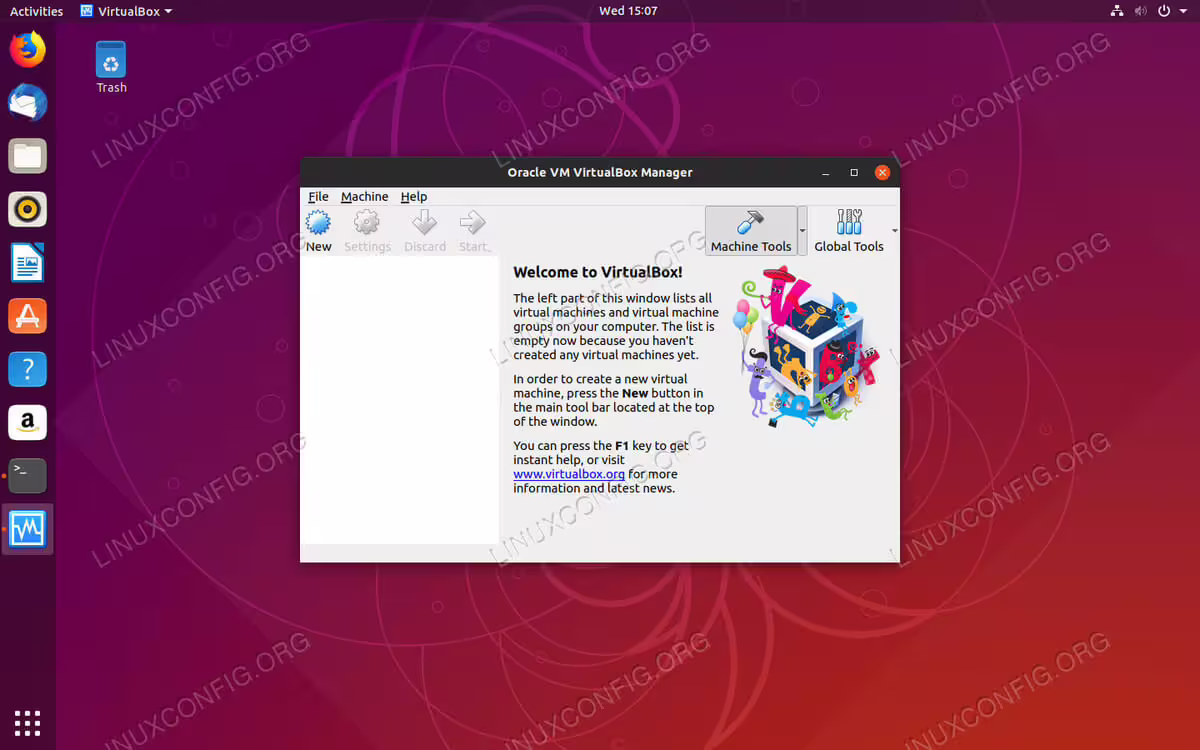 Launch VirtualBox