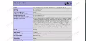 PHPinfo on LAMP on Debian 10