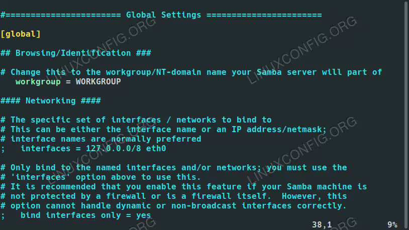 Samba Settings on Debian 10