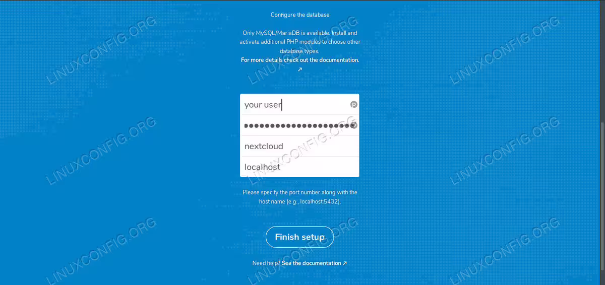 Connect to Nextcloud Database on Debian 10