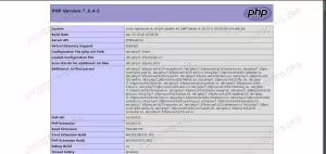 PHPinfo on LEMP on Debian 10