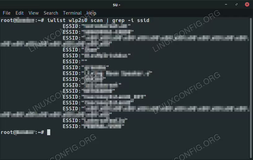 List WiFi Networks on Debian 10