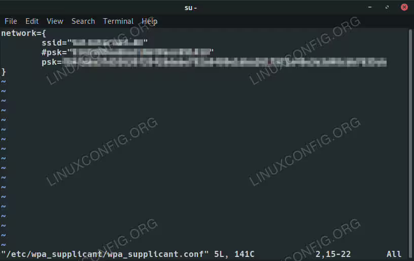 Generated WPA Supplicant Configuration on Debian 10