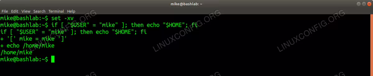set xv options at command line