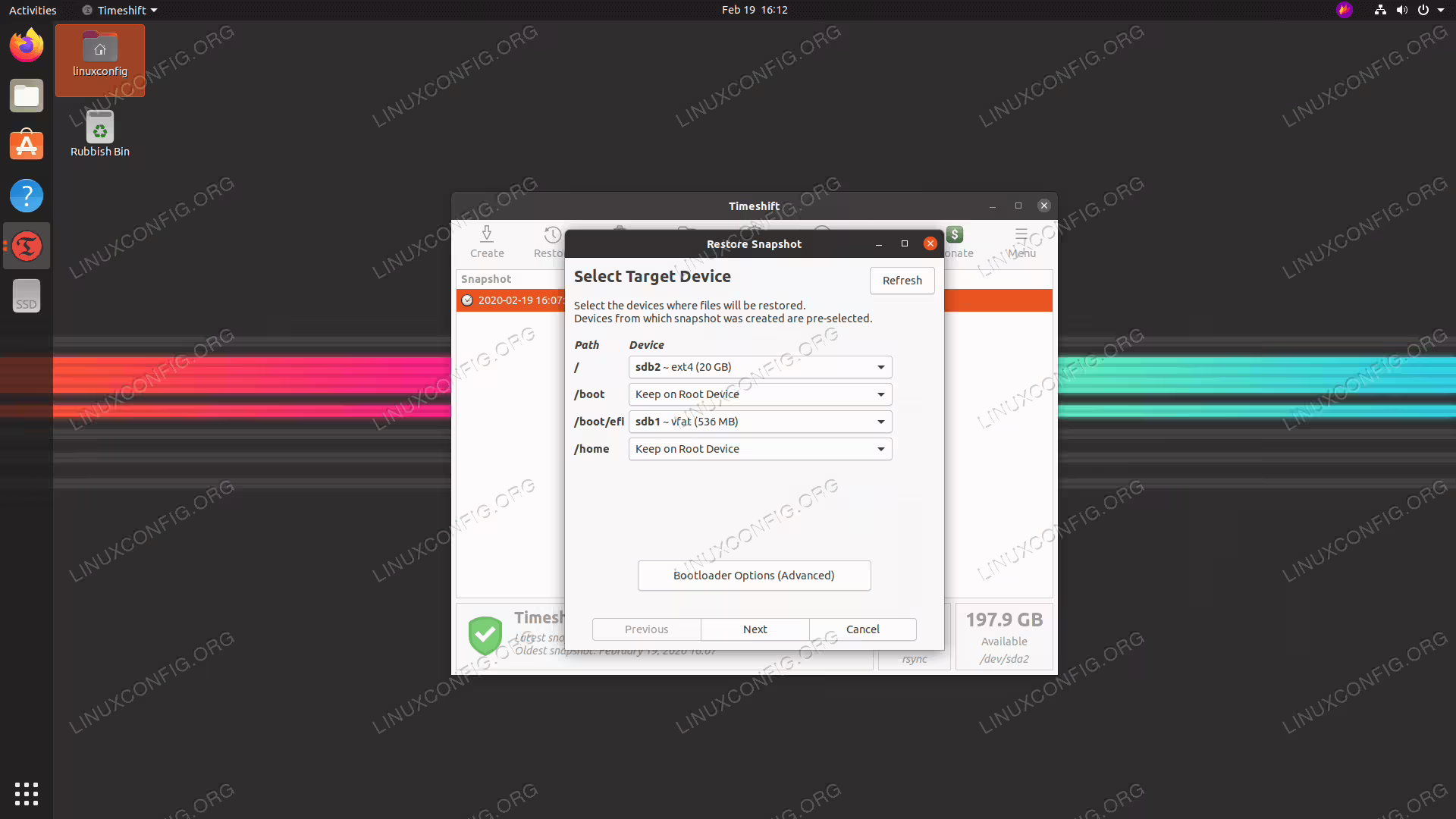 how to restore from your backup