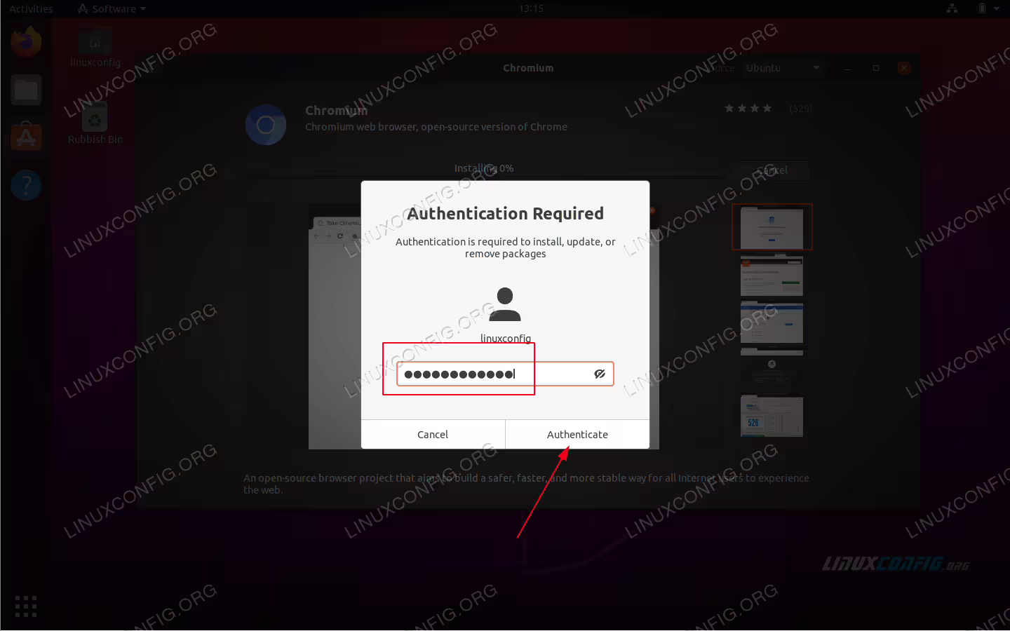 Enter your username and password