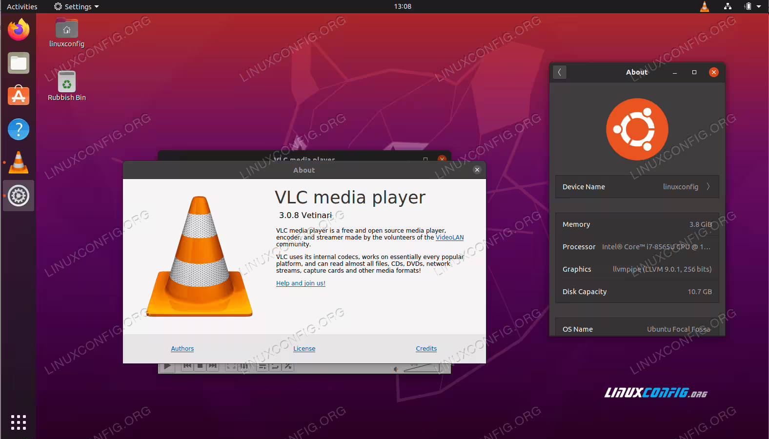 VLC media player on Ubuntu 20.04 Focal Fossa