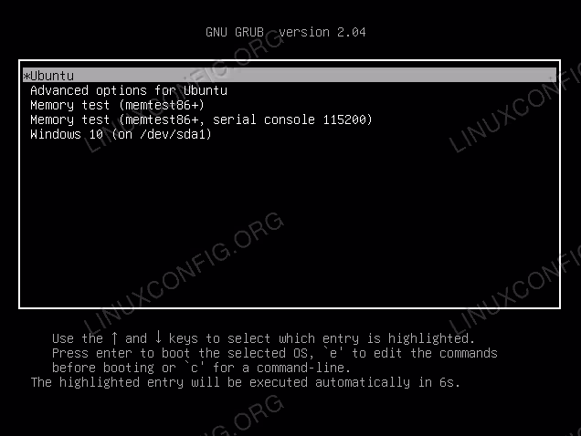 GRUB boot loader