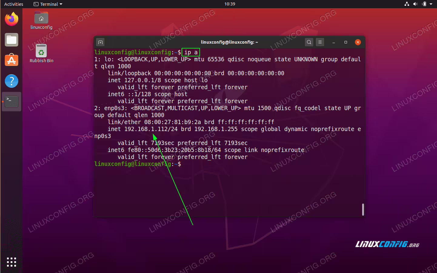 Obtain a local IP address