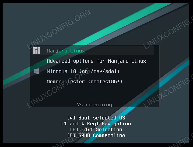Bootloader asking which operating system to load into
