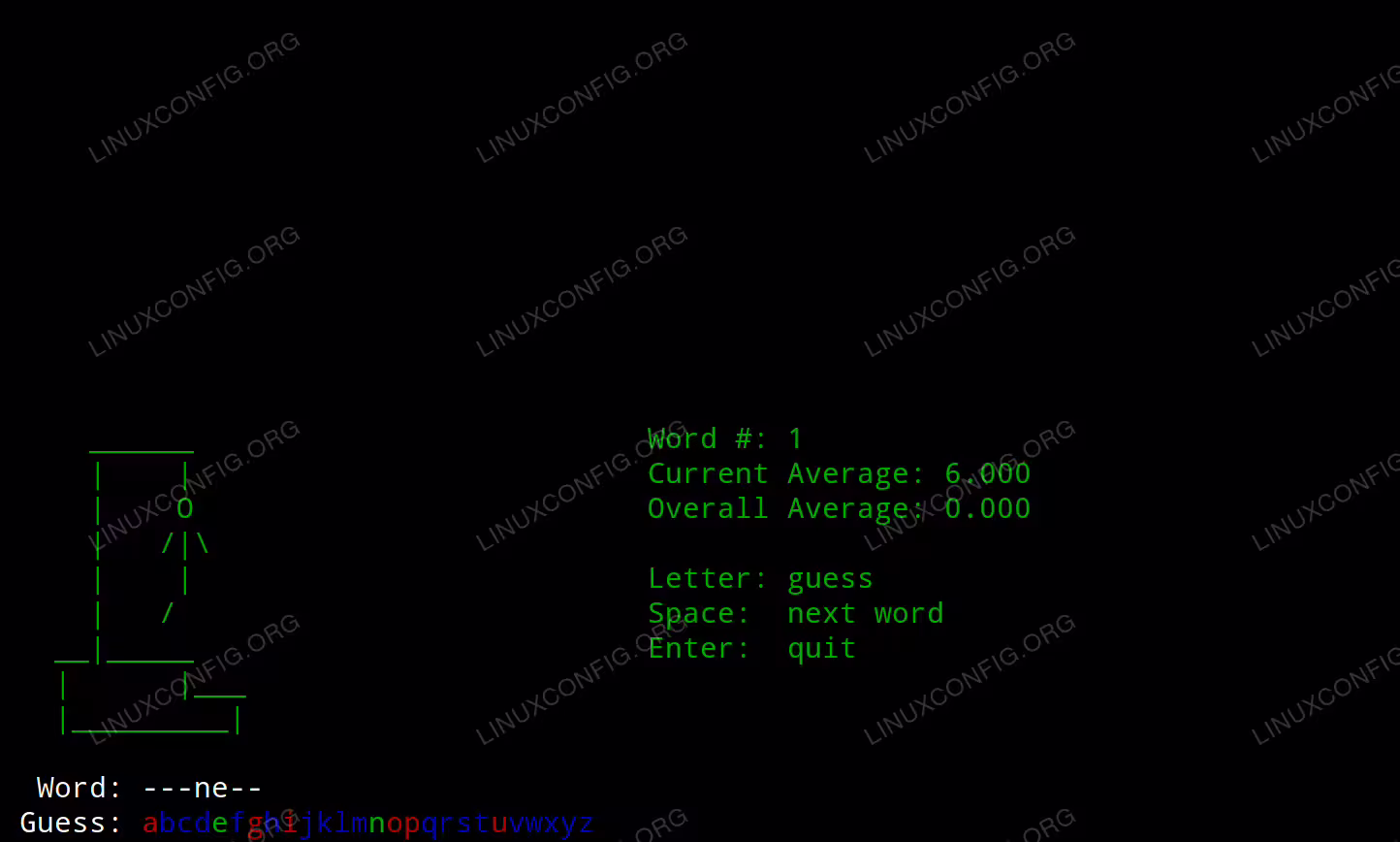 Hangman gameplay