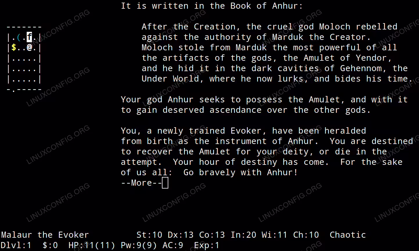 Nethack gameplay