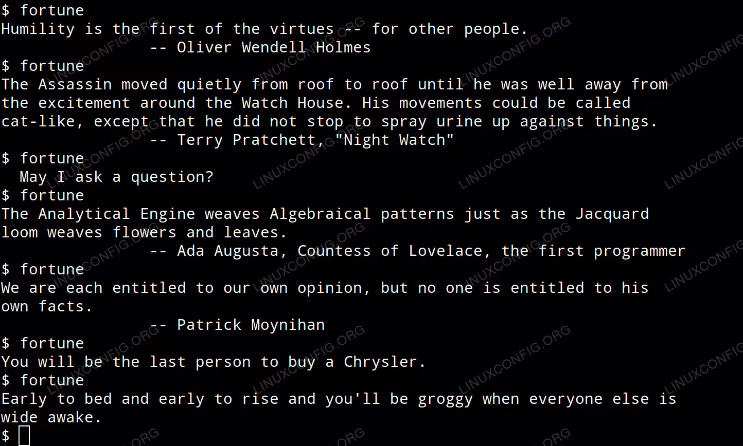 fortune output