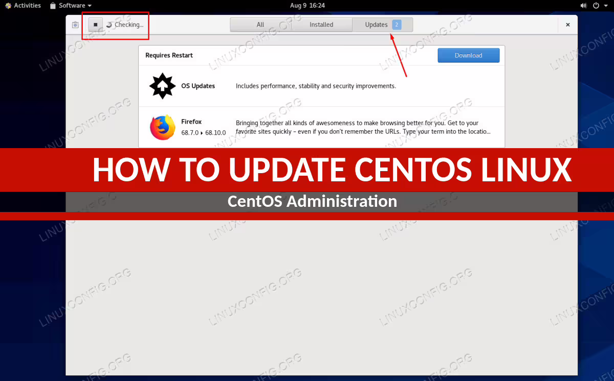 How to update CentOS