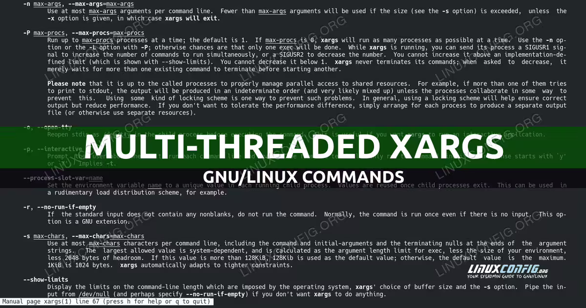 Multi-threaded xargs with examples