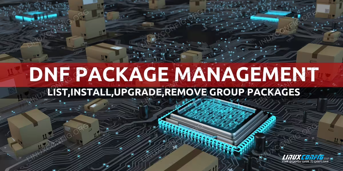 How to work with dnf package groups