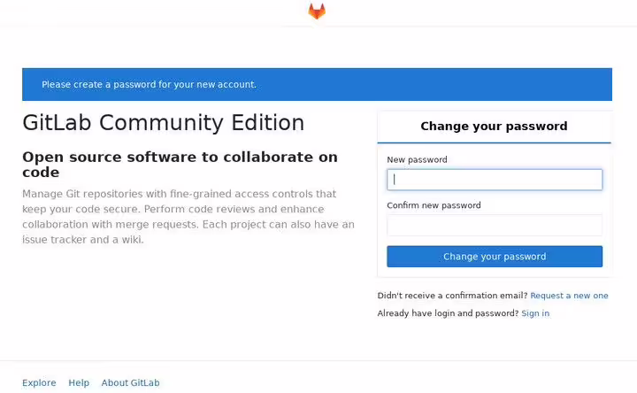 First Login To Gitlab On Debian Stretch