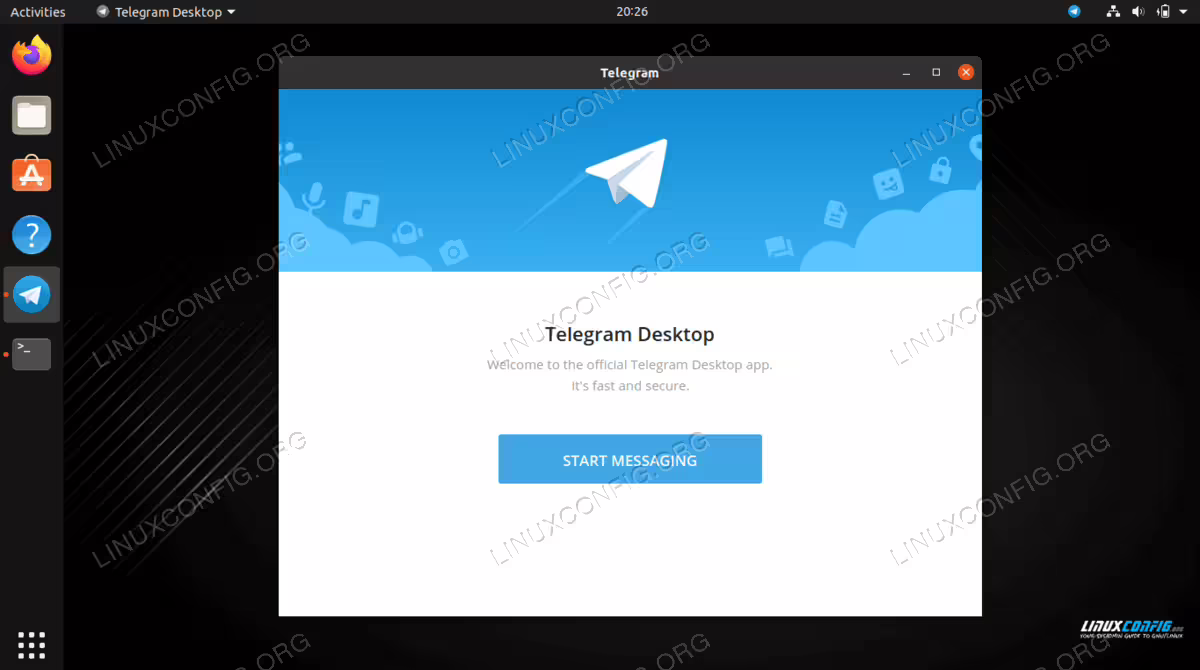 Telegram Messenger running on Linux