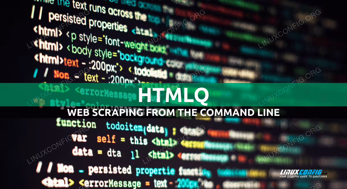 How to scrape web pages from the command line using htmlq