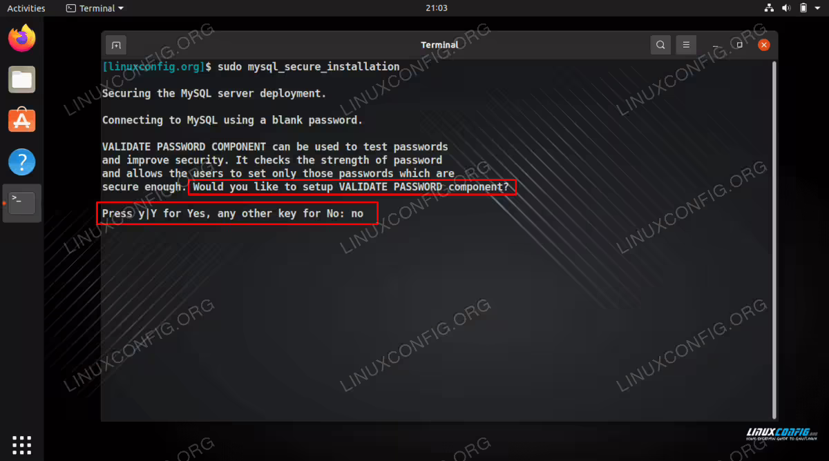 Disabling the validate password component of MySQL, allowing empty passwords to be set