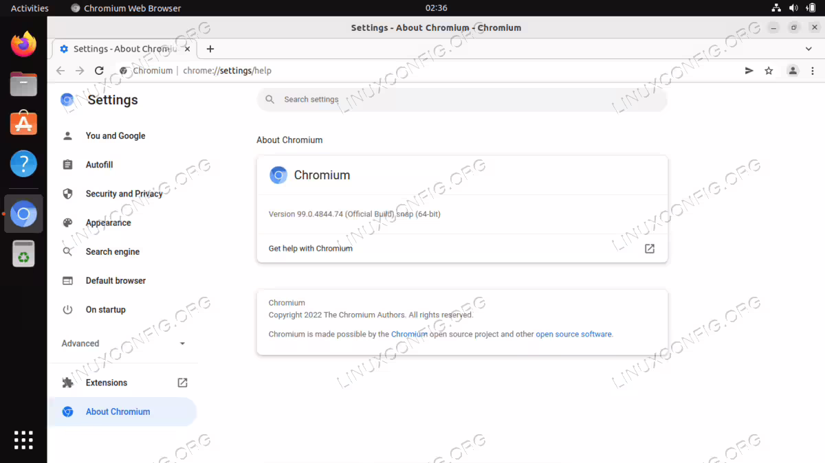 Chromium Browser installation on Ubuntu 22.04 Jammy Jellyfish Linux