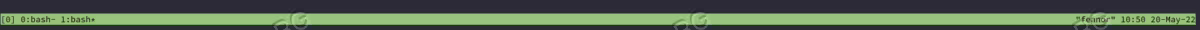 The new window reported in Tmux status bar