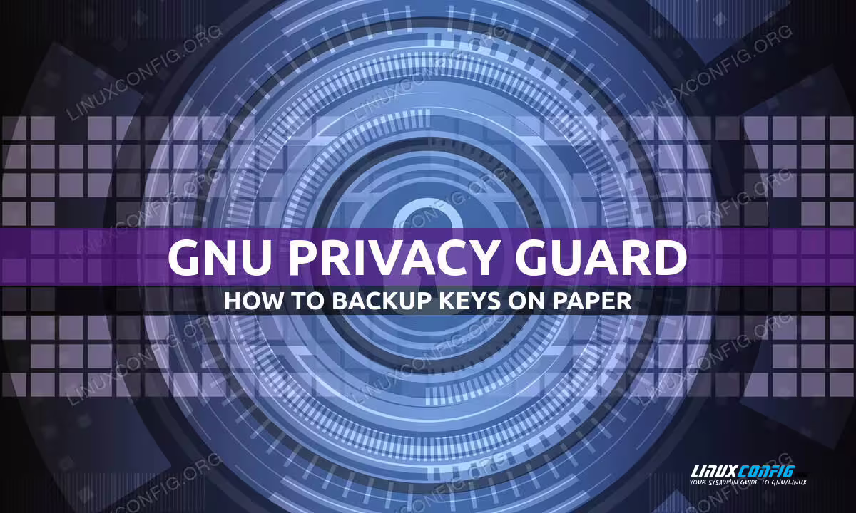How to backup gpg keys on paper