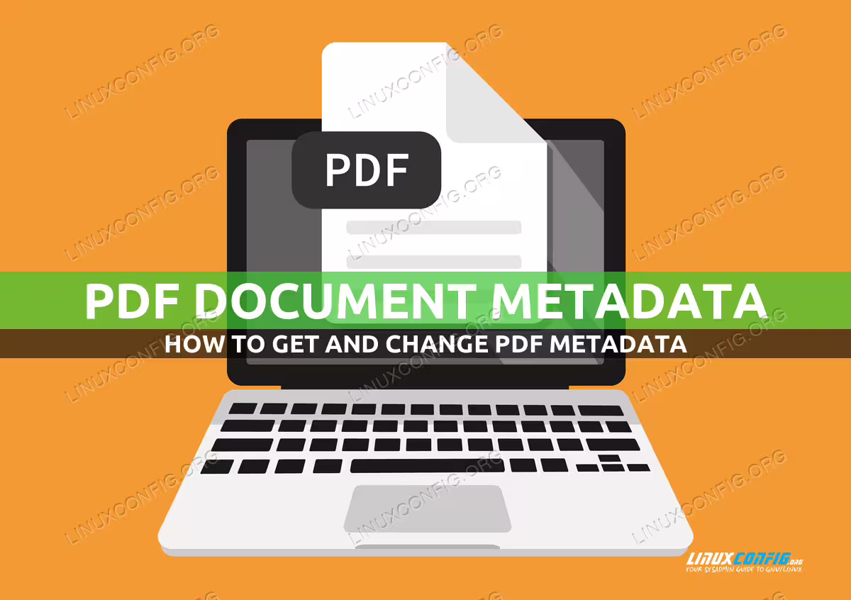 How to get and change PDF metadata in Linux