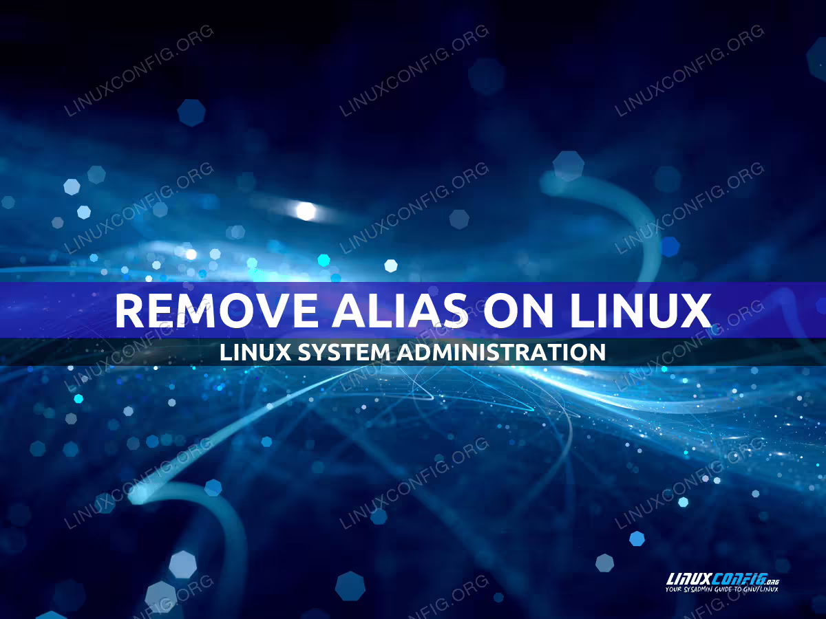 How to remove alias on Linux