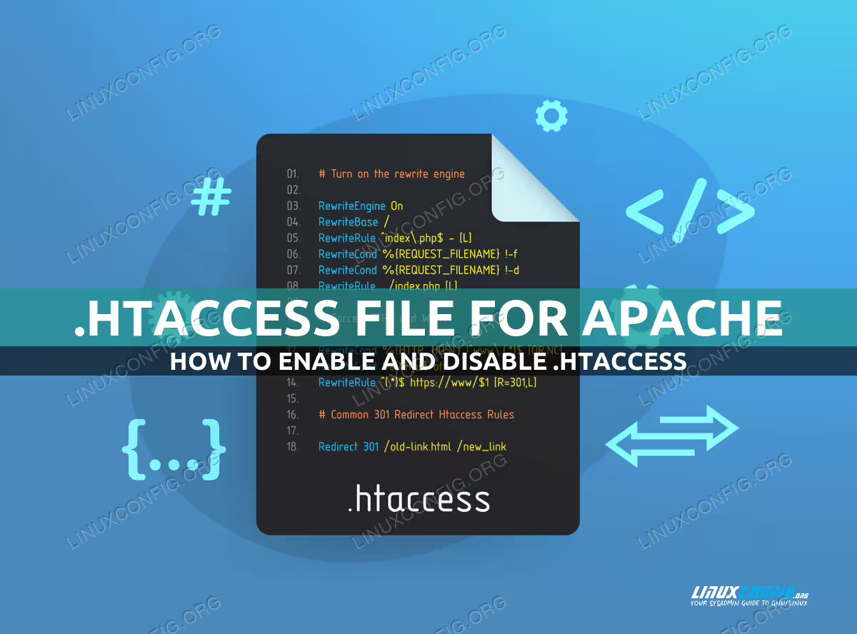 Enable .htaccess on Apache 2 Linux Server