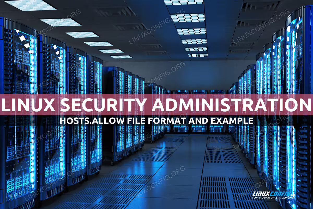 hosts.allow format and example on Linux