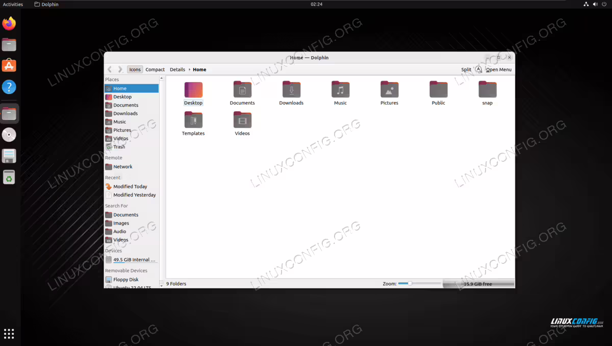 Dolphin file manager