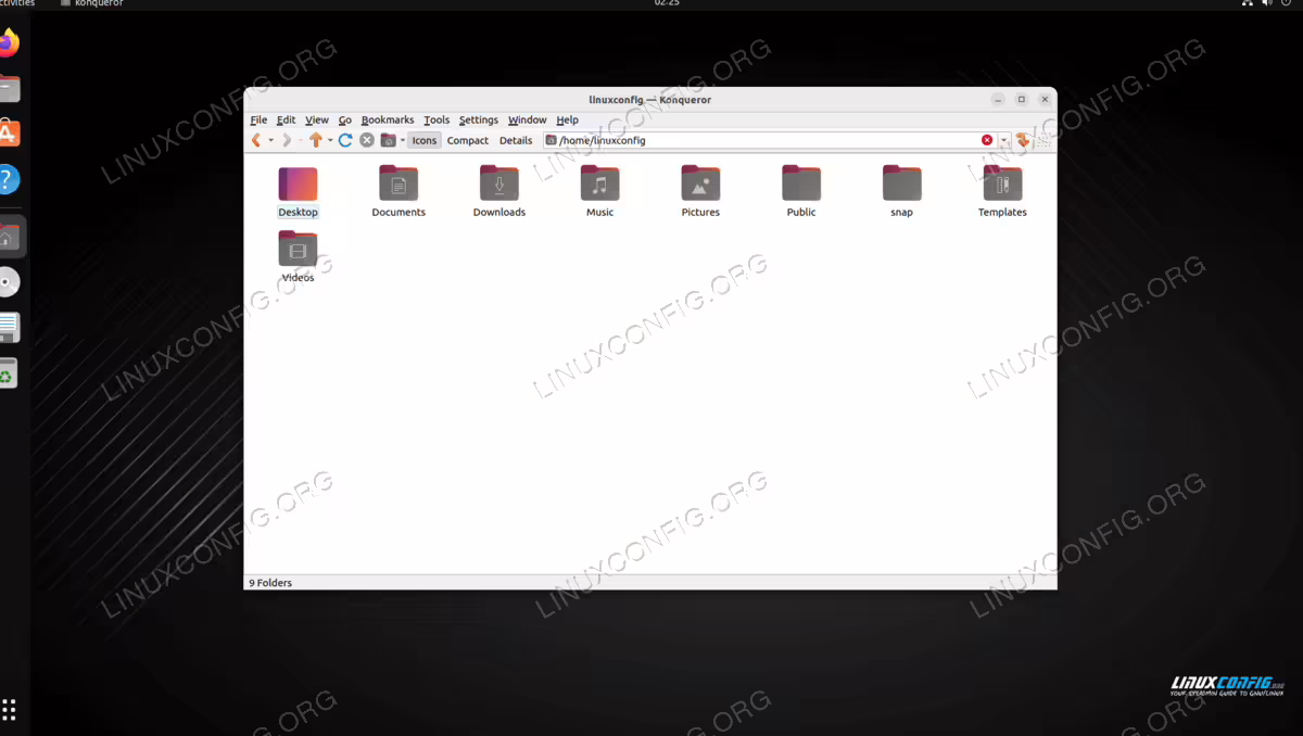 Konqueror file manager