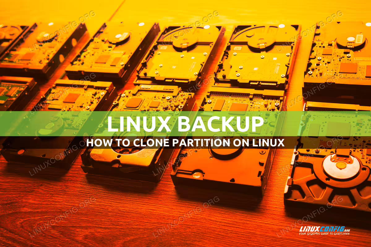 Clone partition on Linux