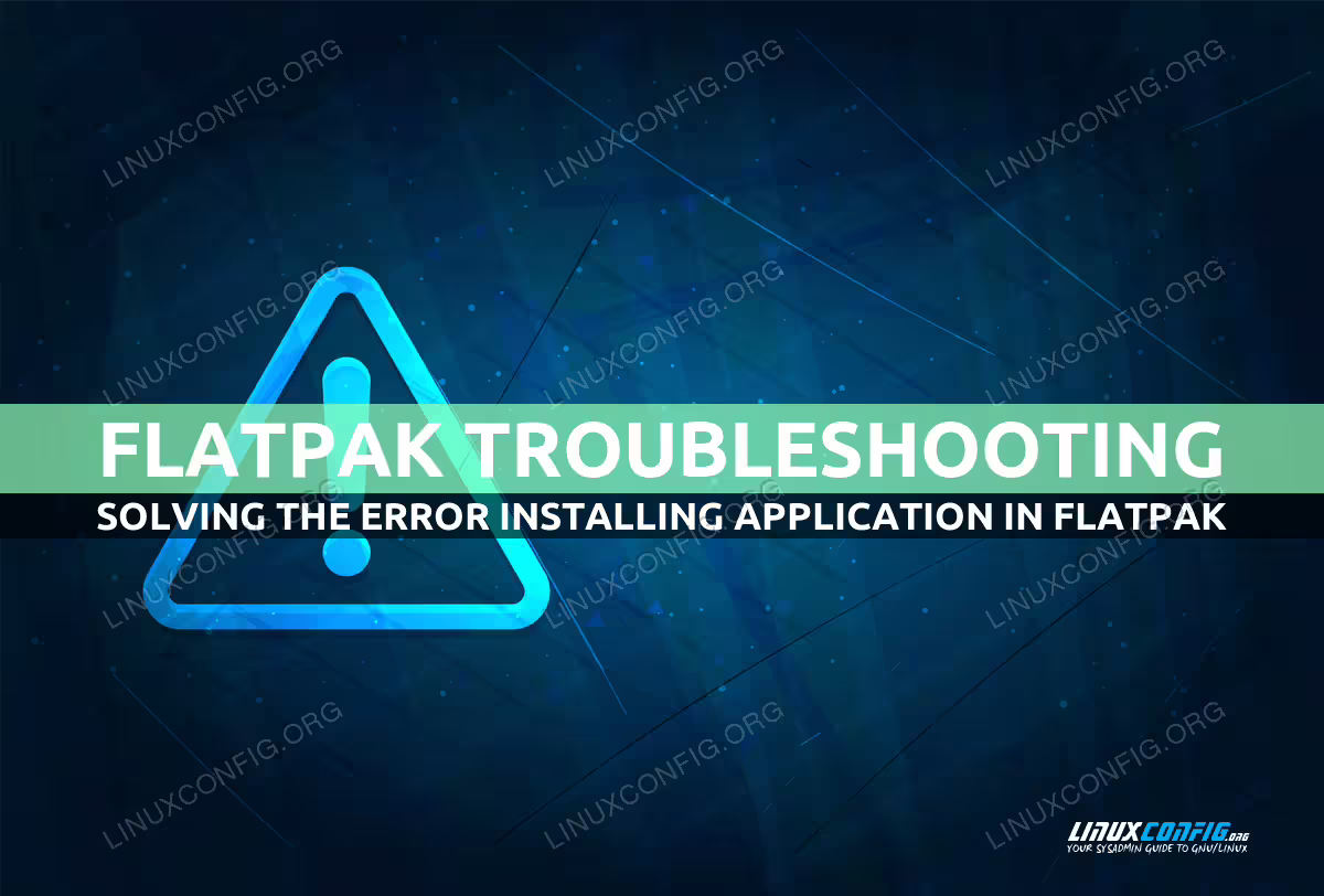 Solving the Error installing application in Flatpak