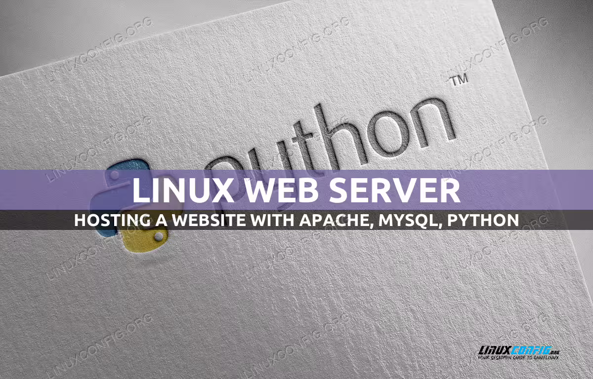 How to setup Linux Apache Mysql Python server