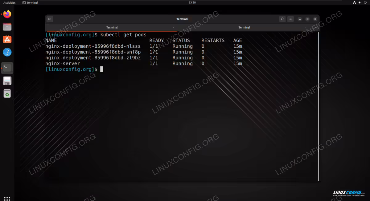 Checking on our Nginx pods
