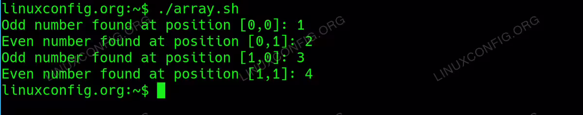 Nested loops to iterate over the rows and columns of a 2D array in Bash Script