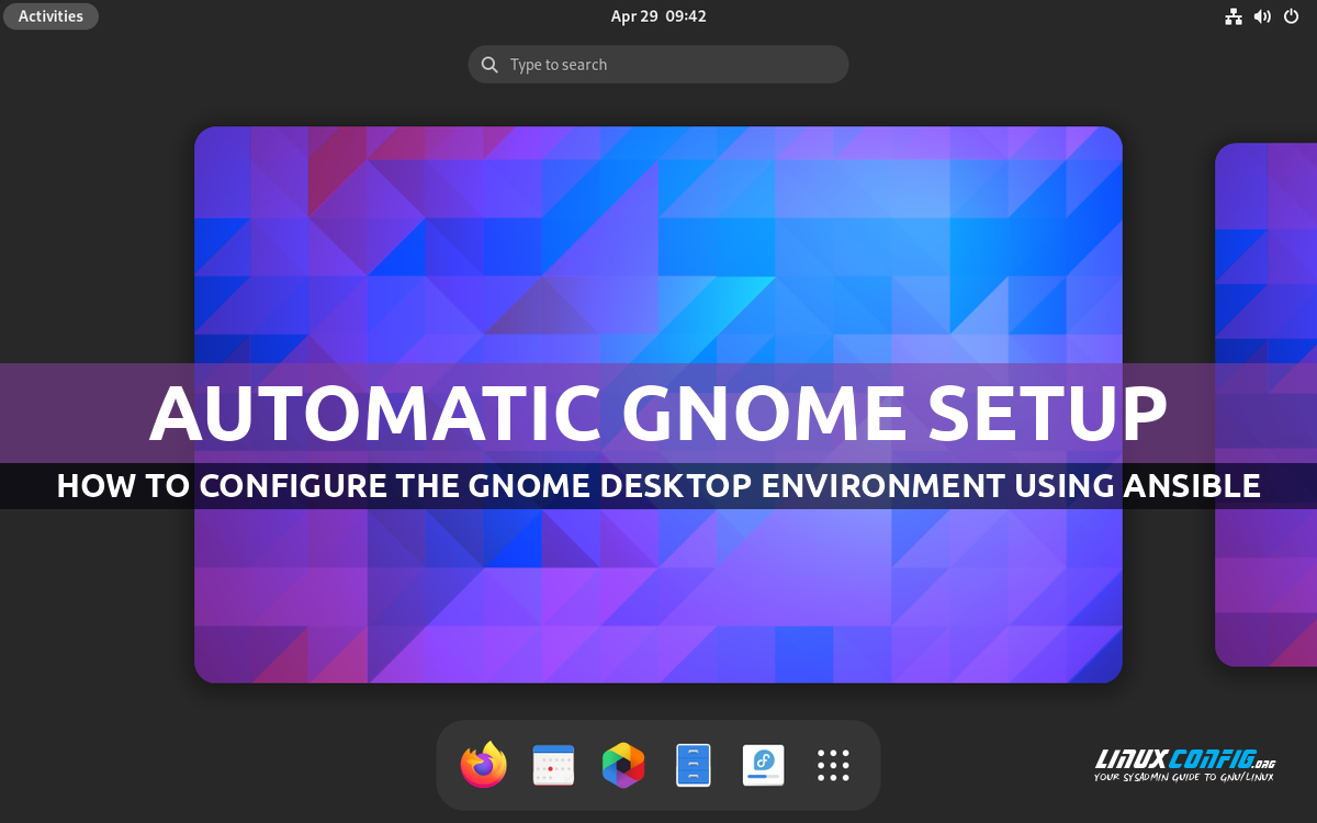 how to setup gnome using ansible