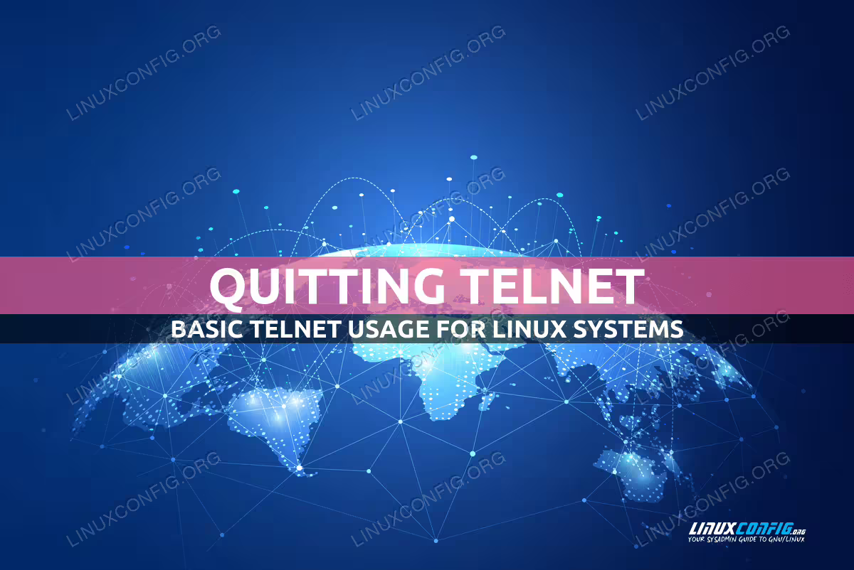 How to quit telnet